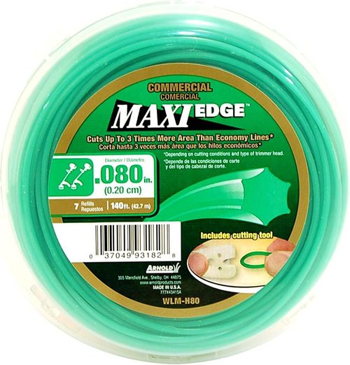 Arnold Maxi-Edge Trimmer Line - .08-Inch x 140-Foot Commercial Grade Durability
