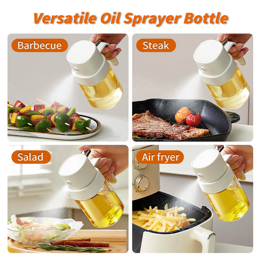 YARRAMATE Mini Oil Sprayer for Cooking, 6.8 OZ/ 200 ML Premium Oil Spray Bottle for Kitchen, Food-grade Olive Oil Sprayer, Portable Oil Mister for Air Fryer, kitchen, Outdoor BBQ and Camping (White)