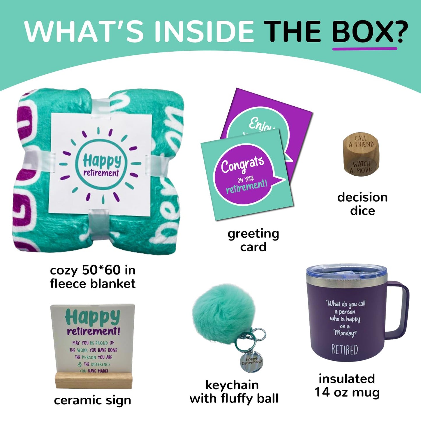 Retirement Gifts Women - Cool Retirement Gift for Woman & Men - Happy Retirement Gift Bag Set - Great Gift of Funny & Useful Items - Teacher & Nurse Retirement Gifts for Women