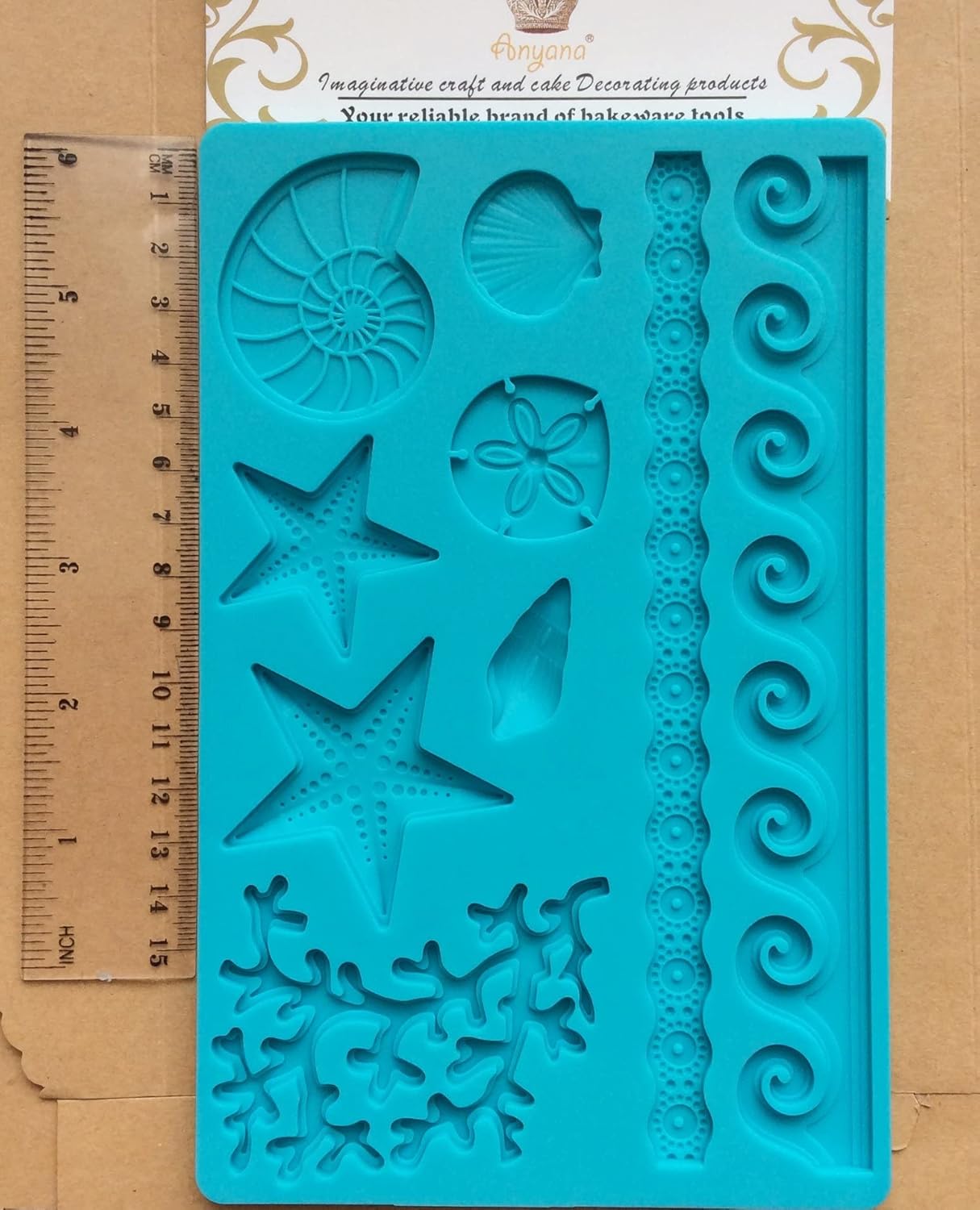 Silicone Sea Shell & Starfish Fondant Mold - Non-Stick Cake & Candy Decorating Tool