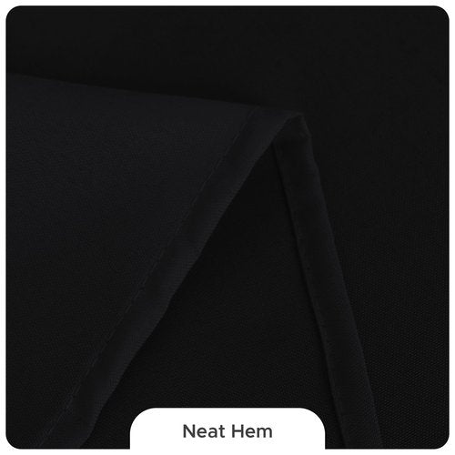 Fitable 8 Pack Rectangle Tablecloths: Stain Resistant Wrinkle Free Circle Table Clothes, Washable Reusable Polyester Table Covers for Wedding Party Birthday Banquet Reception(Black, 60x102 Inch)