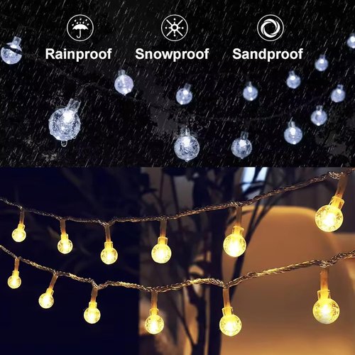 GTSYDING Bubble Globe String Lights - 40 LEDs, 19.6 FT, Waterproof Fairy Lights with Remote | Warm White