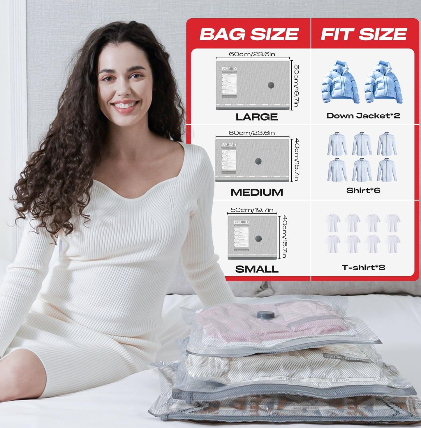 Skiennix Travel Vacuum Storage Bags - 18 Pack Compression Packing Bags with USB Pump for Luggage