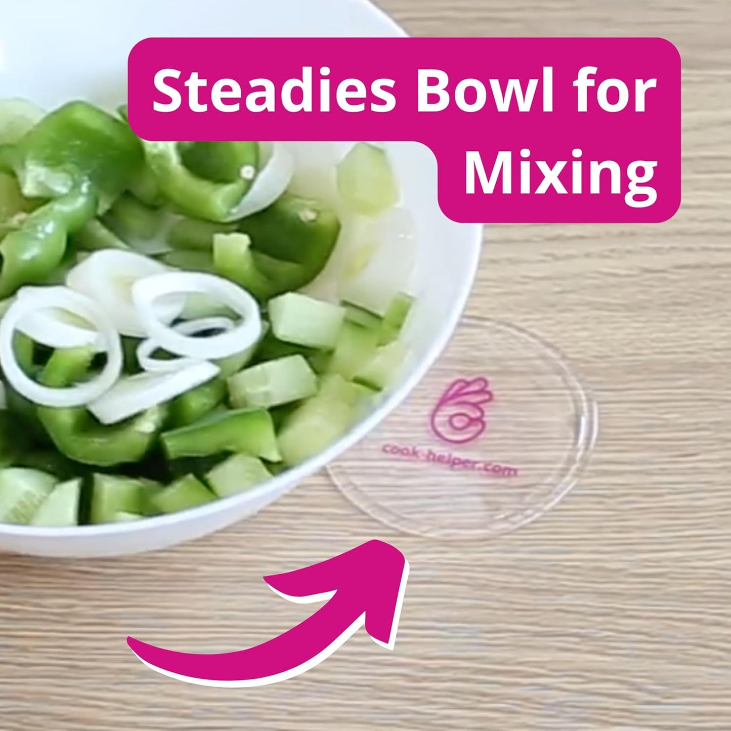 One-Handed Gadget to Secure Any Item, Open Jars & Bottles, Mix Food in A Bowl. Adaptive Equipment for One Hand—Great Gift Idea for Those with Weak or Injured Hands and Stroke Recovery. 3pcs x 3.14"