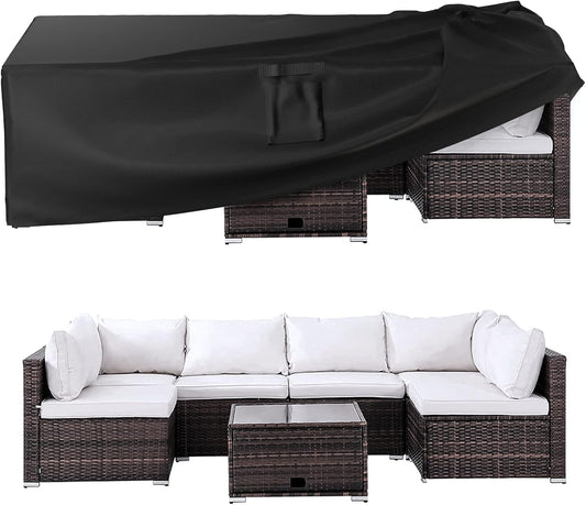 Ruimoy Outdoor Furniture Cover - Heavy Duty Waterproof Protection | Fits Tables & Chairs (108" L x 82" W x 27.9" H)