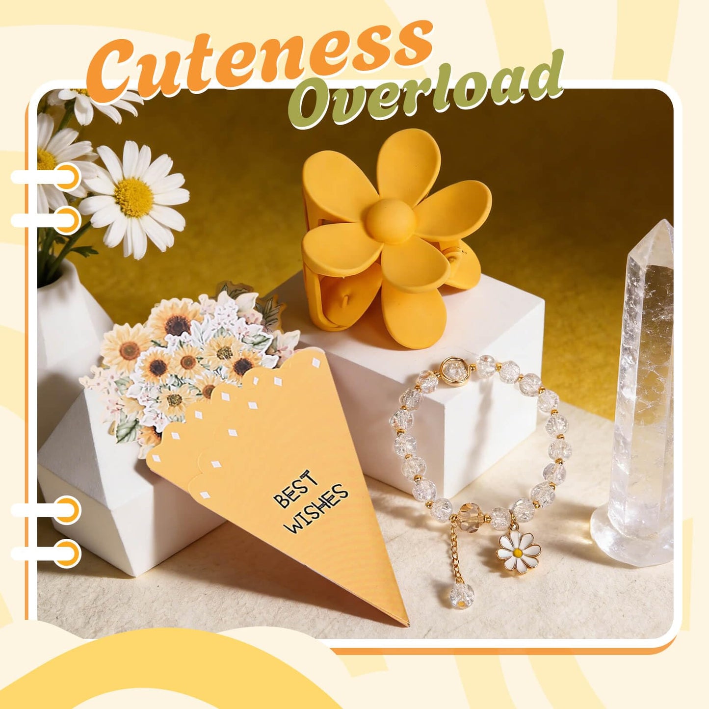 Sunshine Gifts for Teen Girls, Teen Girl Gifts Trendy Stuff, Teenage Girl Gift Baskets, Birthday Gift for Teenage, Cheer Up Set Pick Me Up Box for Woman, Daughter, Sister, Her, Best Friend (Yellow)
