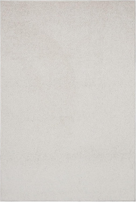 Furnish my Place Modern Plush Solid Color Rug - Off White, 3' x 4', Pet and Kids Friendly Rug. Made in USA, Rectangle, Area Rugs Great for Kids, Pets, Event, Wedding