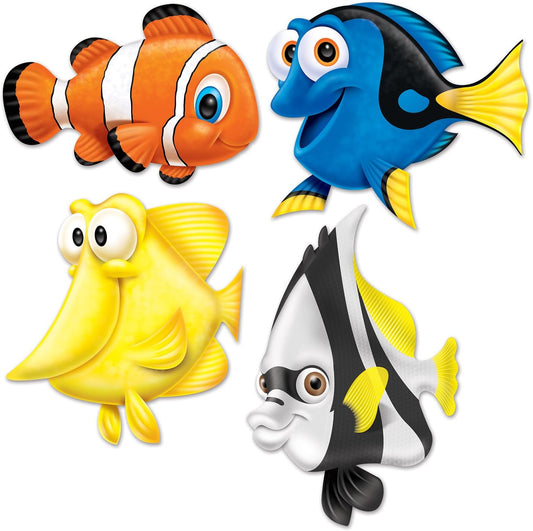 Under The Sea Fish Cutouts - Colorful Ocean-Themed Decorations for Parties