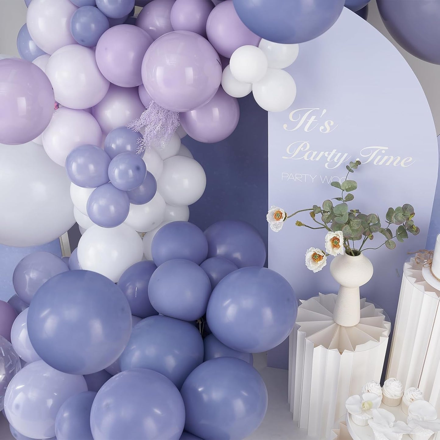 PartyWoo Purple Balloon Arch Kit - 140 Pcs in Shades of Purple for Baby Shower & Birthday Decor | 18, 12, 10, 5 Inch Sizes