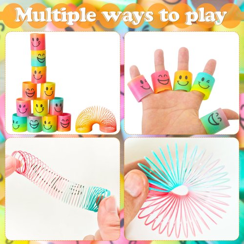 84 Pack Mini Spring Party Favors Toys Magic Fidget Stress Coil for Favor Carnival Prize Birthday Goodie Bag Stuffers for Kids Boys Girls