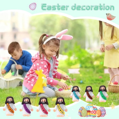 AKFAHOIF Mini Jesus Figurines - 40pcs Bulk Set for Nativity Decor & Religious Gifts