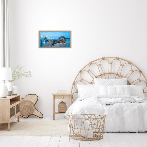 JCJMY 10x20 Rustic Brown Picture Frame - Wall Mounting Horizontally or Vertically | Shatter-Resistant Plexiglass