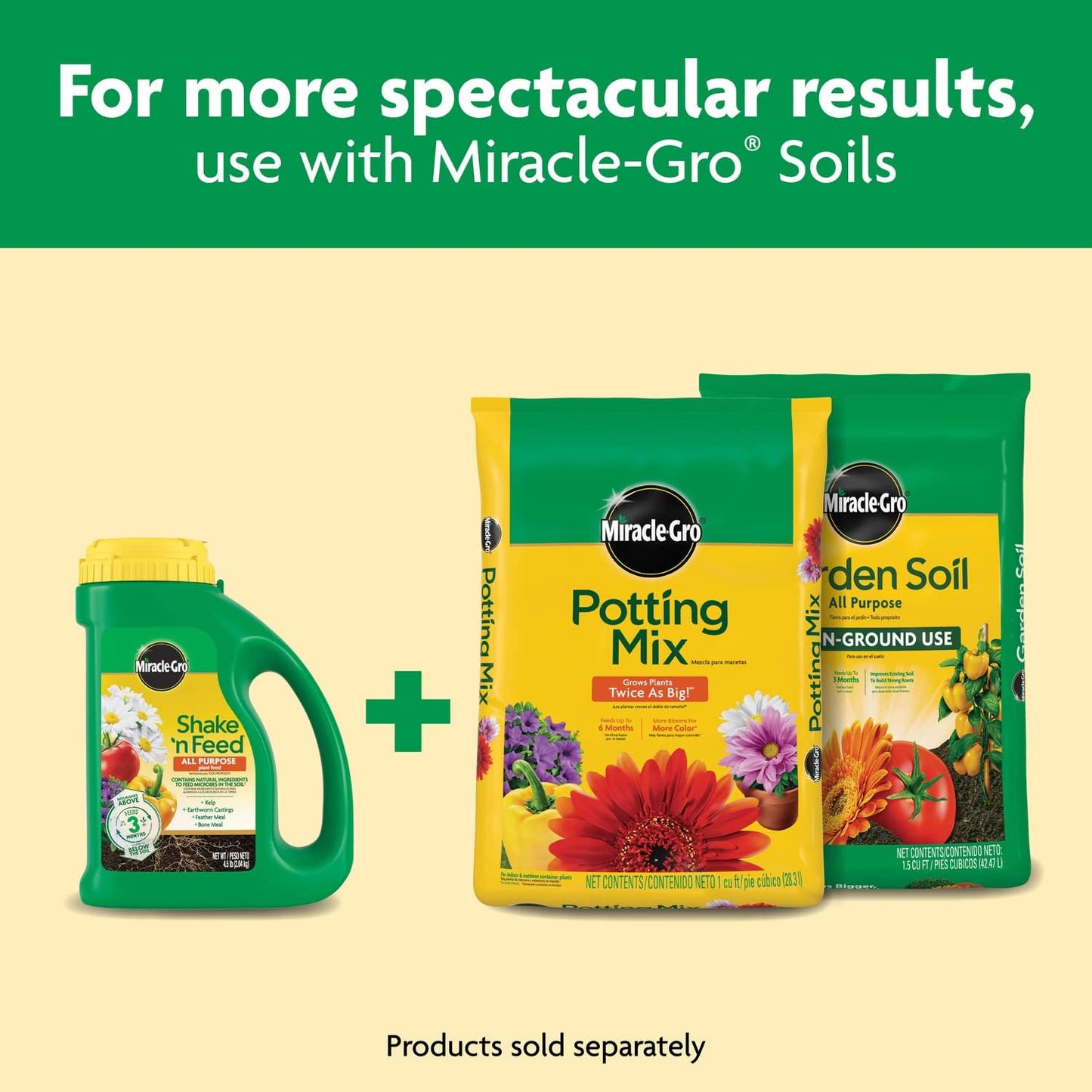 Miracle-Gro All Purpose Plant Food - Feeds Indoor & Outdoor Plants for 3 Months, 4.5 lbs (Pack of 6)