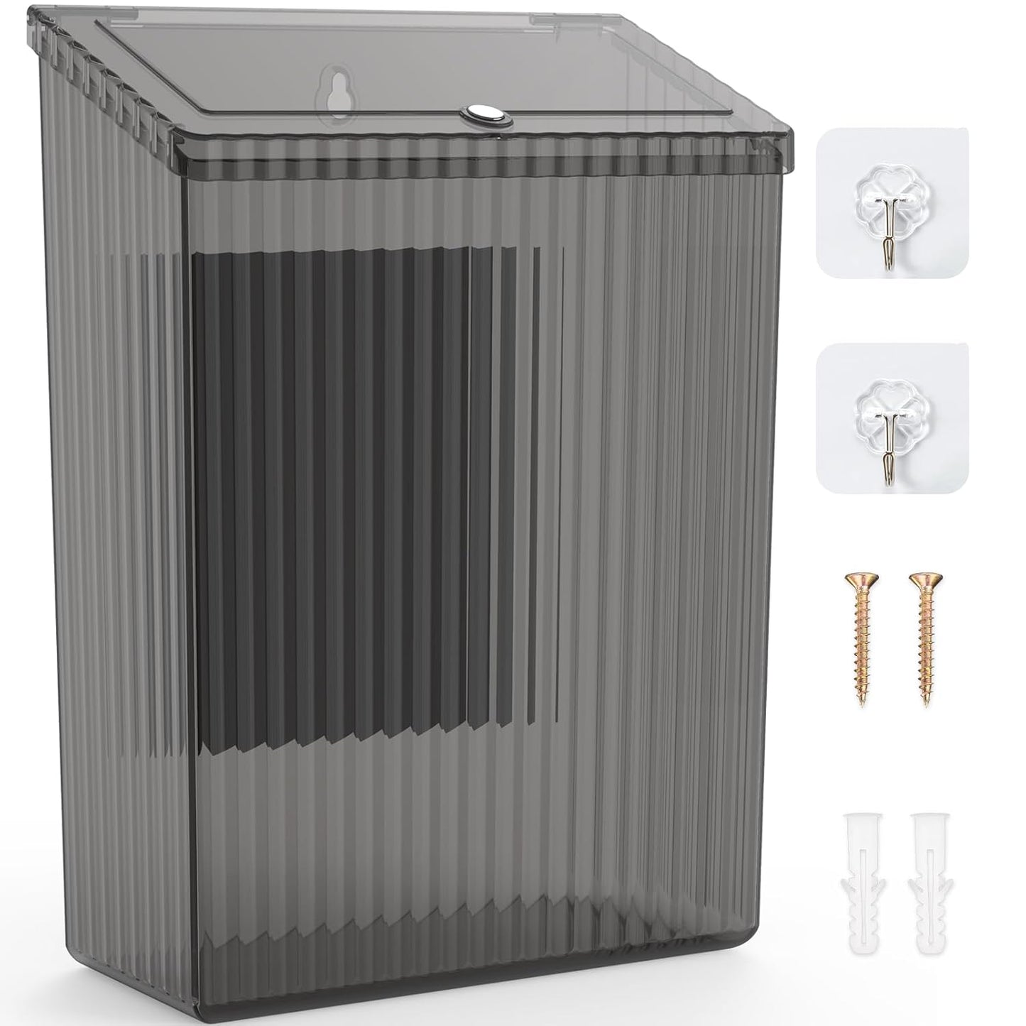Sealegend Magnetic Slim Trash Can - Lint Bin for Kitchen & Bathroom Organization | Black