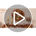 Fall Wreath for Front Door 26 Inch - Autumn Decorations for Home - Orange