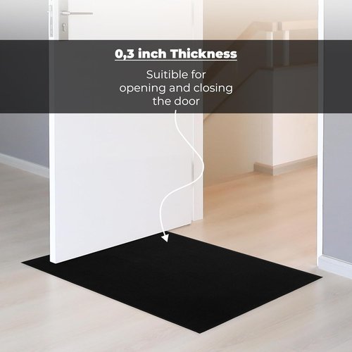 Cotton Paradise 100% Cotton Bath Mat - Non-Slip, Soft & Absorbent | 20x34 Inch, Quick Dry, Black