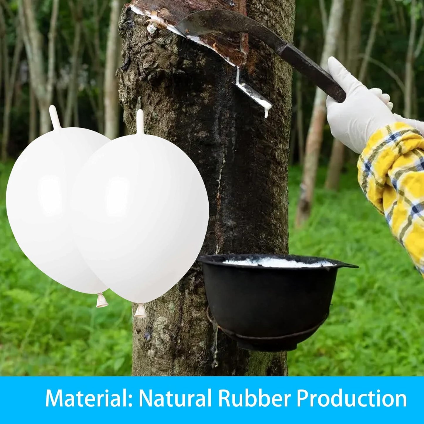 Pearl White Link Balloons - 10 Inch Latex Balloons for Wedding & Birthday Decorations | 80 Pcs