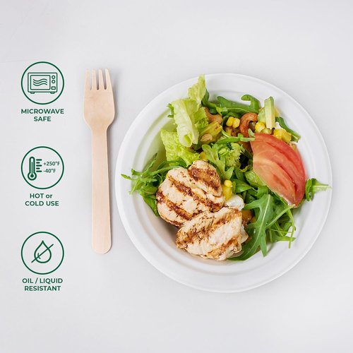 Freshware Paper Bowls - Biodegradable 12 oz. Disposable Soup Bowls | 150-Pack Heavy Duty Bagasse Dinnerware