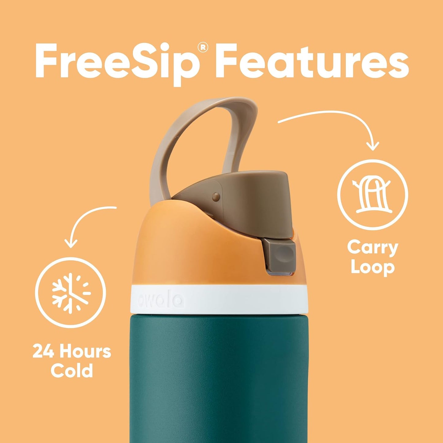 Owala FreeSip Insulated Stainless Steel Water Bottle - BPA-Free, 40 Oz, Denim | Perfect for Travel