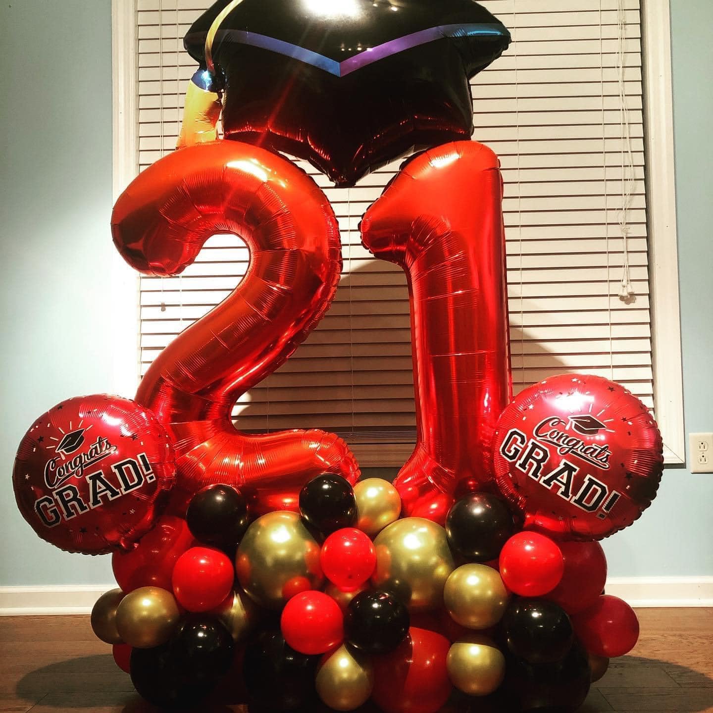Red Number 1 Balloon 40 Inch, 1st Birthday Balloon for Baby Boy Girl Toddler First Birthday Decorations, Shiny Red Party Supplies