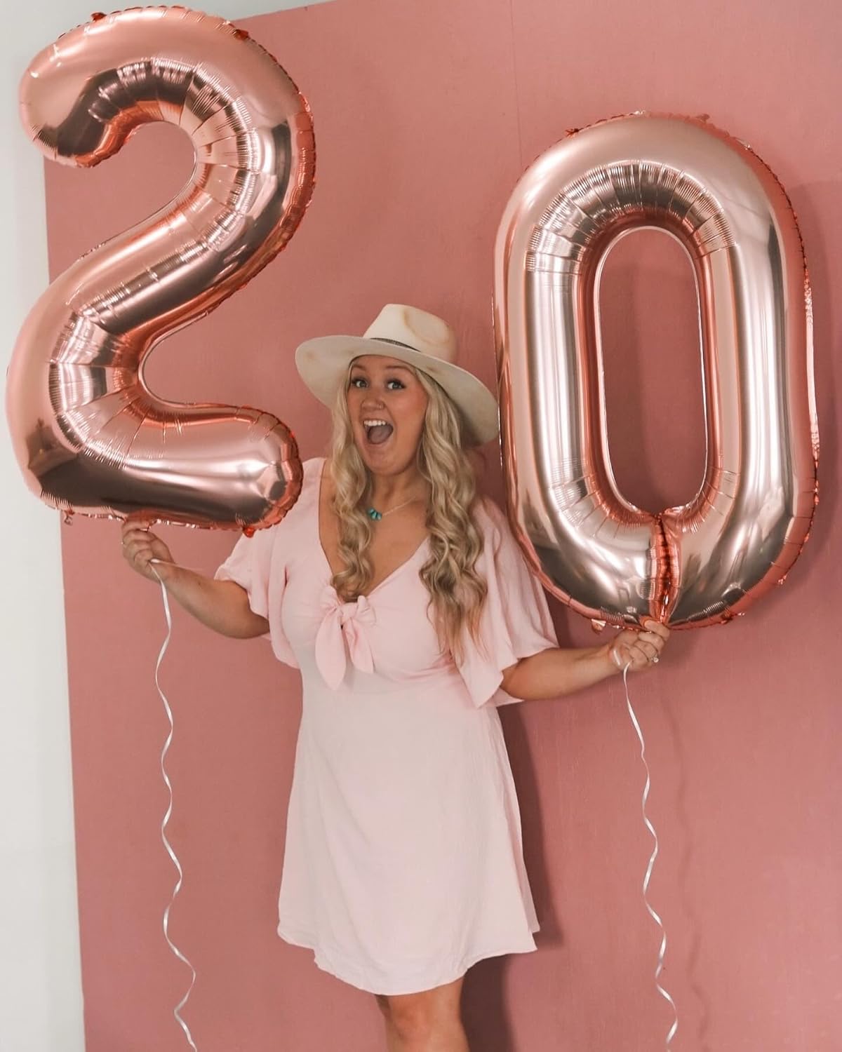Rose Gold Number 50 Balloon - 40 Inch 50th Birthday Decorations for Men & Women