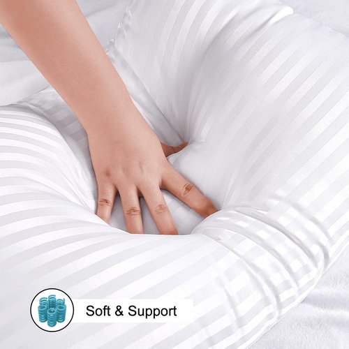 EIUE Hotel Collection Bed Pillows - Super Soft Down Alternative | 2 Pack Queen Size 20 x 30 Inches
