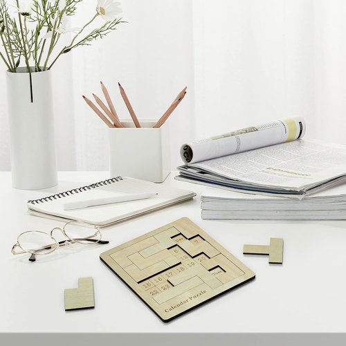 Calendar Puzzle - Engaging 365-Day Wooden Challenge Calendar | 9.8 x 7.8 Inches