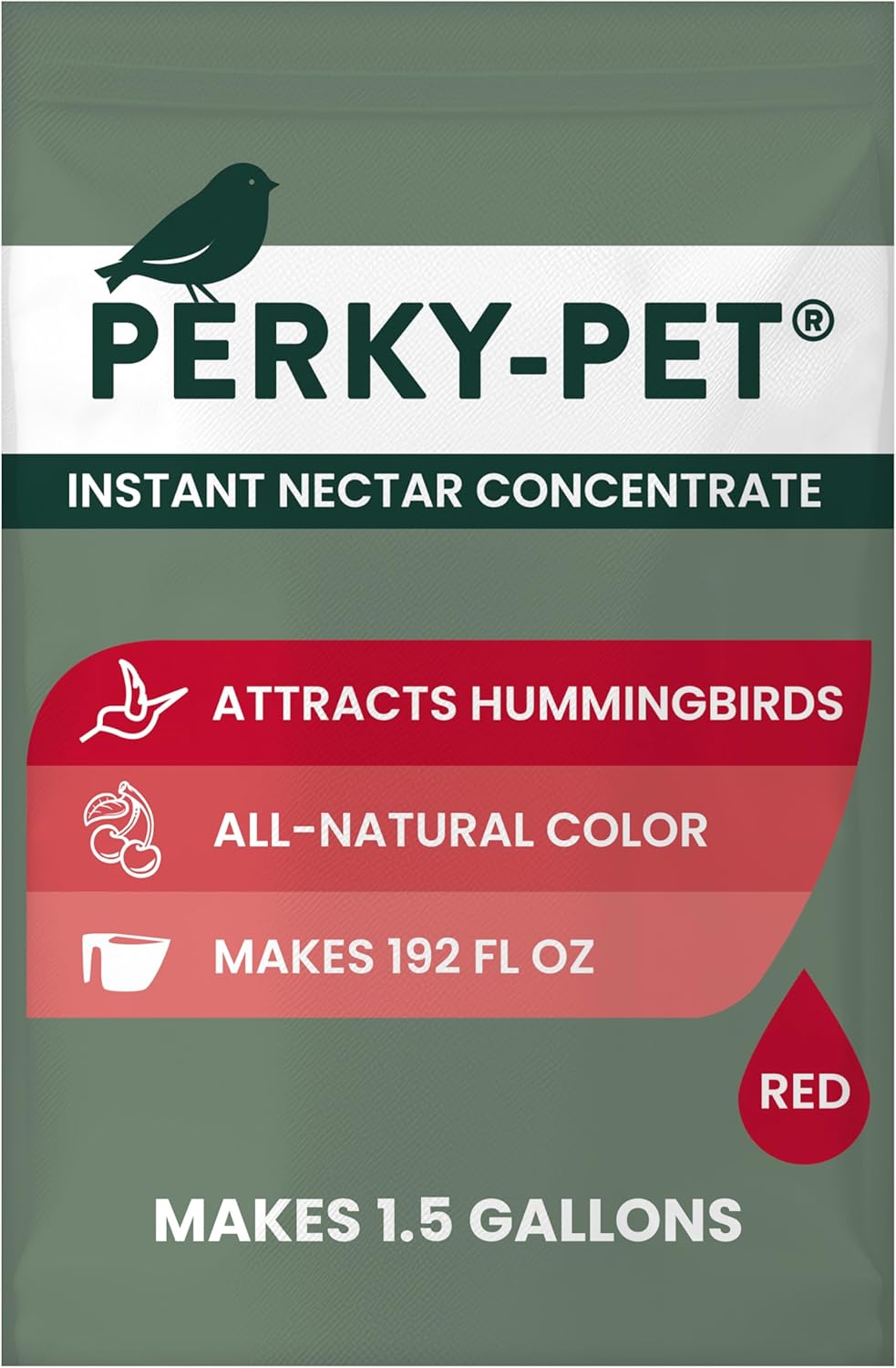 Perky-Pet Hummingbird Nectar Powder Concentrate - 2 lb Bag | Makes 192 oz of Liquid Food - 100% Sucrose