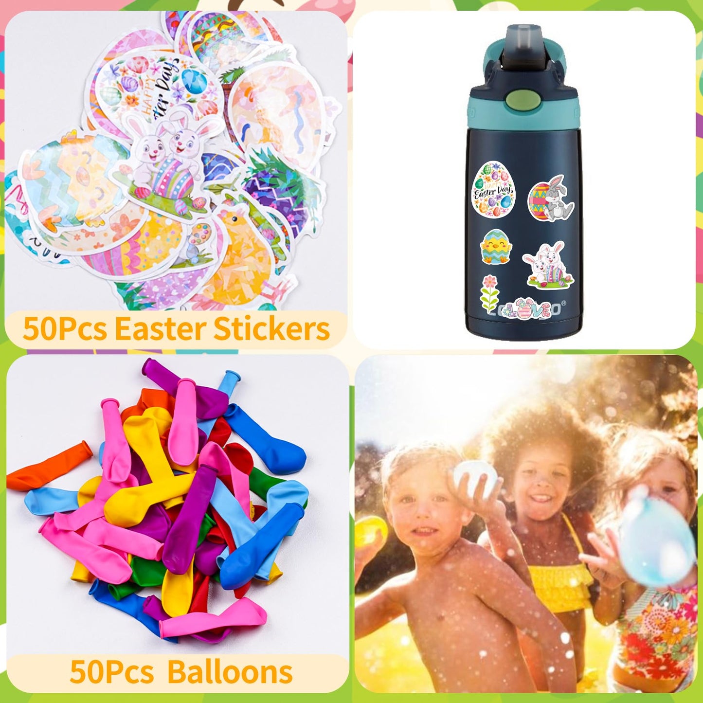 YiYLunneo 200PCS Prefilled Easter Eggs with Toys Inside for Kids, Easter Basket Stuffers Fillers with Fidget Toys 50 Pack for Easter Eggs Hunt Easter Party Favors, Easter Classroom Prize Gifts