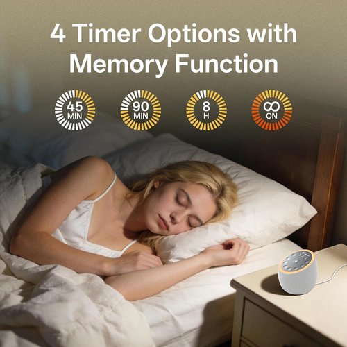 Hotmoon Sound Machine - Dual-Speaker White Noise Device with 40 Relaxing Sounds & Timer | Pink, Brown, Green