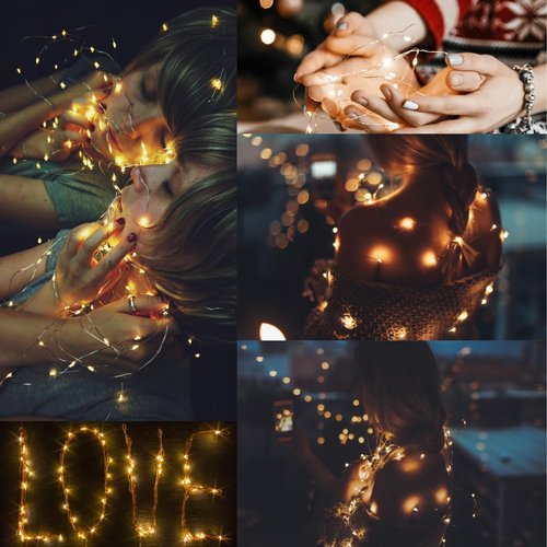 CYLAPEX Pack of 24 Fairy Lights String Battery Operated Fairy Lights, 7ft 20 LEDs Halloween Lights Silver Coated Copper Wire Lights for DIY Decor Christmas Decoration Costume Warm White