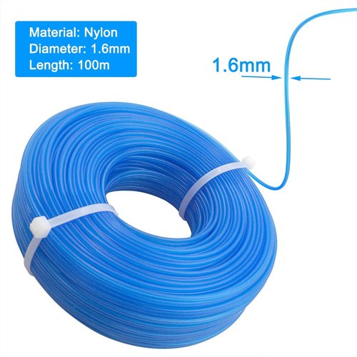 Grass Trimmer Line - 328ft .065'' Nylon Replacement Spool for String Trimmers - Durable Blue
