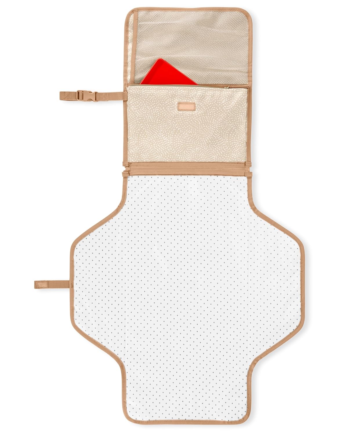 Skip Hop Portable Baby Changing Pad - Pronto Design in Beige Swirl Dot for On-the-Go Convenience