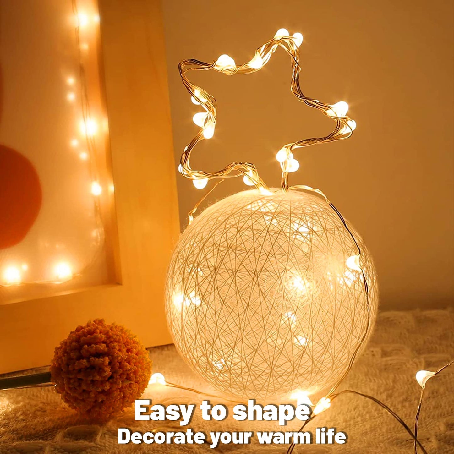 Yiaht 24 Pack Fairy Lights Battery Operated String Lights 7 Feet 20 Led Waterproof Christmas Lights Silver Wire Firefly Starry Moon Lights for Bedroom DIY Party Wedding Patio Christmas