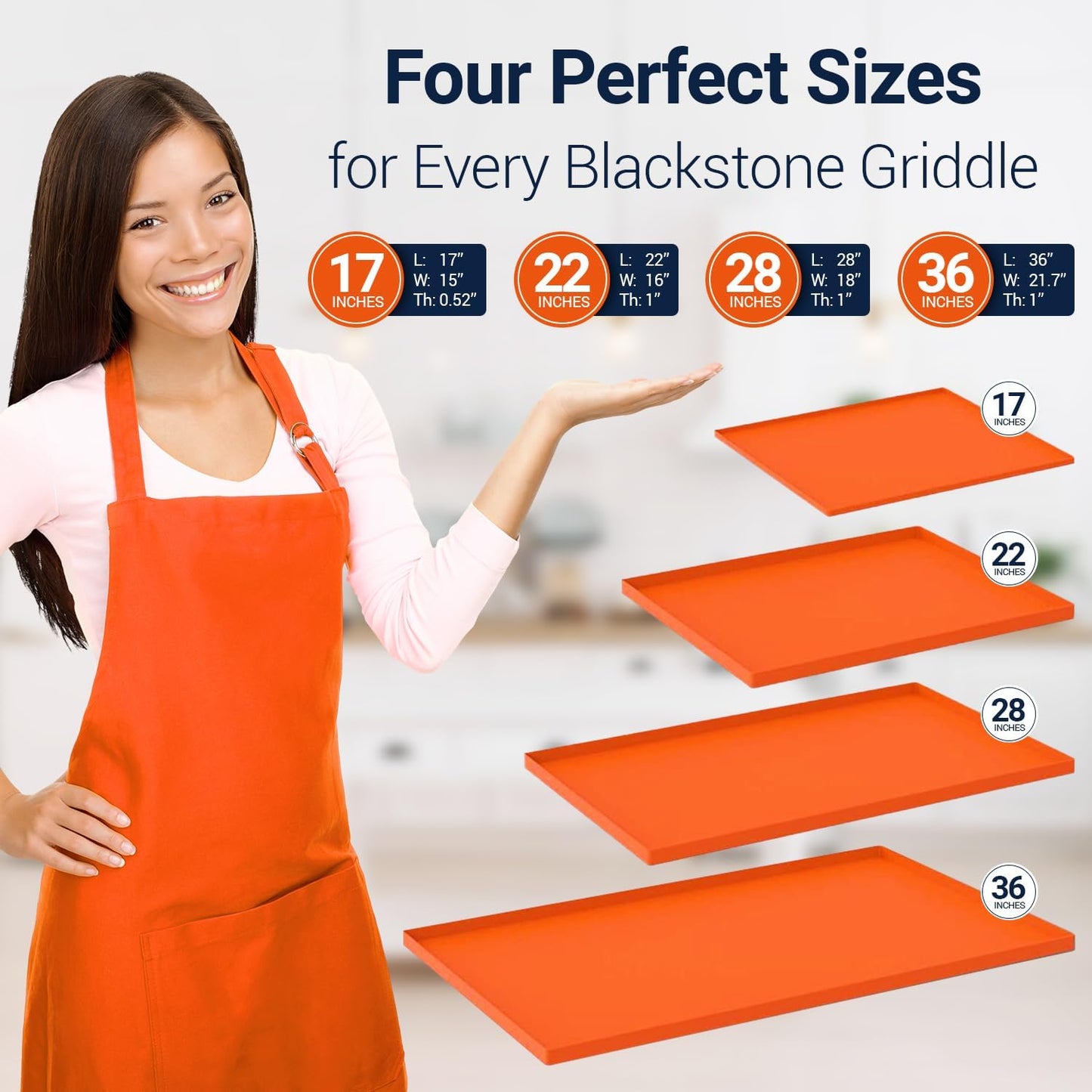 Linda’s Essentials 17" Silicone Griddle Mat - Heavy-Duty Cover Protects from Dirt, Rust & Insects
