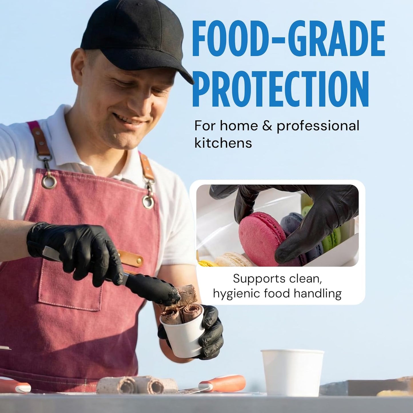 Nitrile Exam Gloves - Latex-Free, Powder-Free, Non-Sterile Disposable Gloves for Medical & Kitchen Use