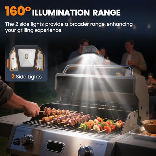 Goldusk Grill Light - Rechargeable BBQ Light with 160° Beam & 2-Level Brightness | Perfect Gift for Grilling Enthusiasts