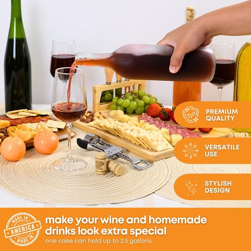 FastRack 750 ml Clear Bordeaux Wine Bottles (Pack of 6) | Flint Flat-Bottomed Glass Bottles Ideal for Wine Making and Storage - NO CORKS INCLUDED