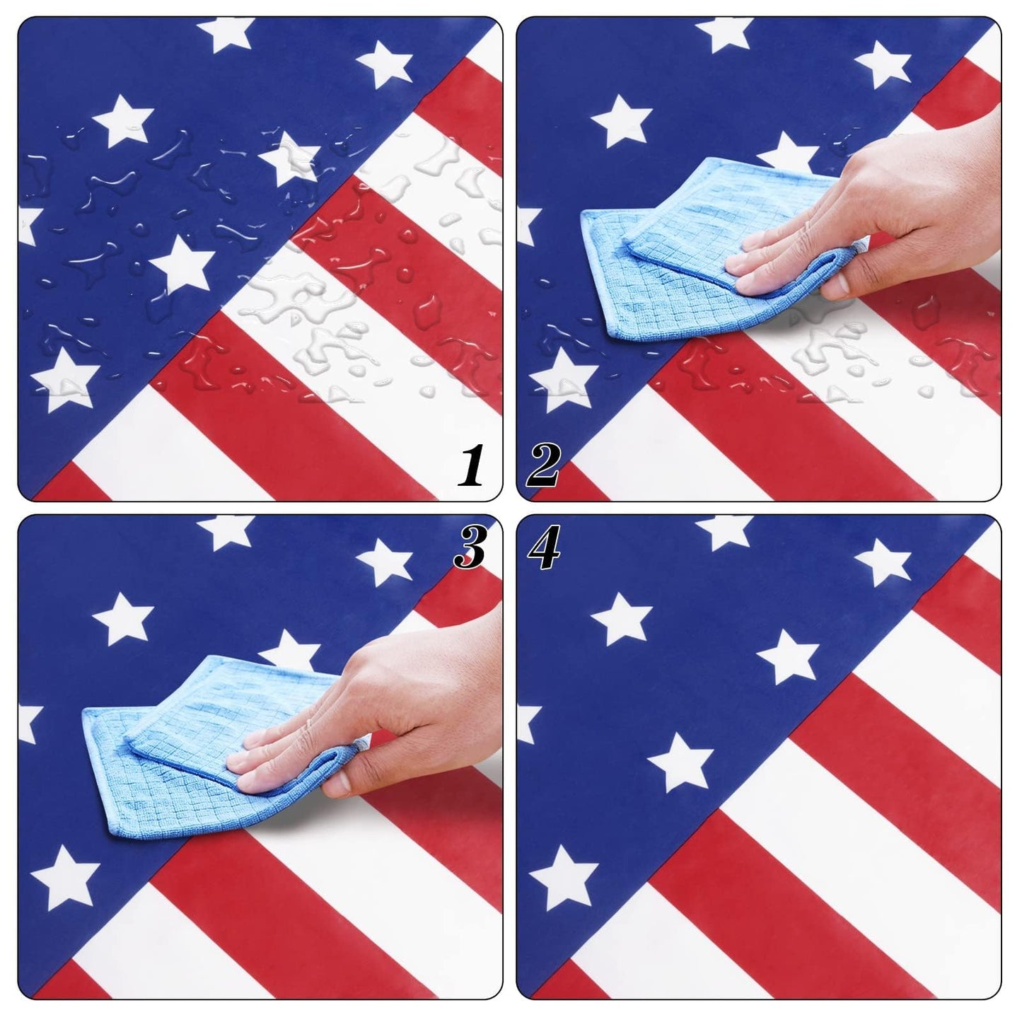 Childom 2 Pack Patriotic Tablecloths,Patriotic Decorations 54" x 108" Disposable American Flag Tablecloths for Event Accessories,Plastic Table Cloth for Veterans,July 4th,Picnic,Dinner,Party Supplies
