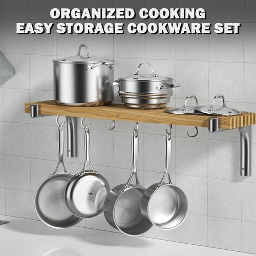 Cooks Standard Multi-Ply Clad Saucepan, 3 Quarts, Silver