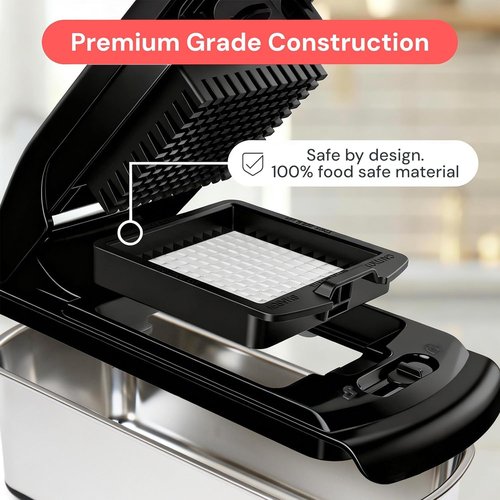 Fullstar Pro Chopper - 4-in-1 Vegetable Chopper & Spiralizer with Container | Stainless Steel Kitchen Gadget
