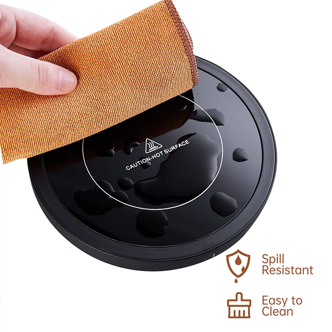 DOPUDO Coffee Warmer, 3-in-1 Mug Warmer with Auto Shut Off, Black, 36W Fast Heating, Perfect for Desk, Coffee, Tea, Milk