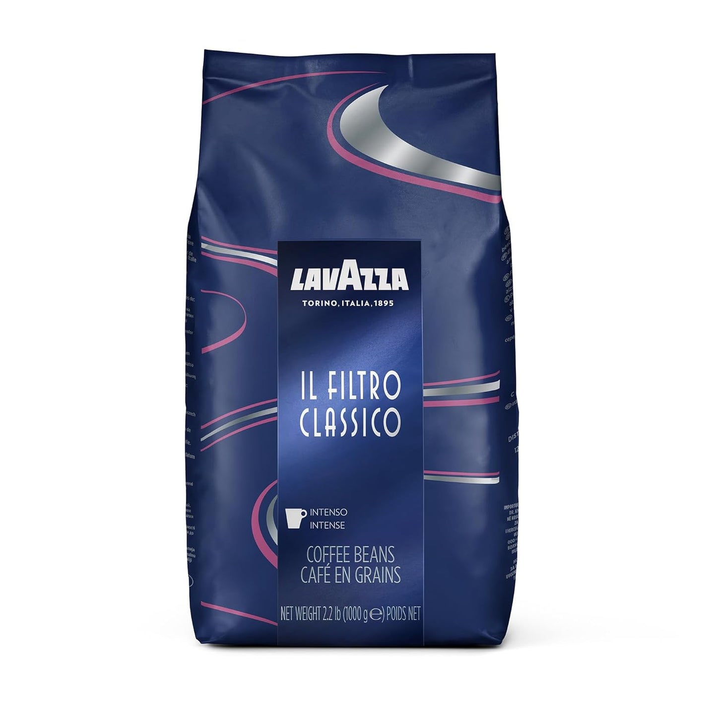 Lavazza Il Filtro Classico Dark Roast Whole Bean Coffee - Authentic Italian Blend, 2.2LB Bag | Rich Dark Chocolate & Hazelnut Notes