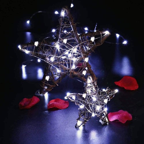 12 Pack Fairy Lights Battery Operated - 7ft 20 LED Twinkle Lights Copper Wire Mini String Lights Firefly Lights for Mason Jars DIY Crafts Christmas Wedding Party Decor, Warm White & Cool White