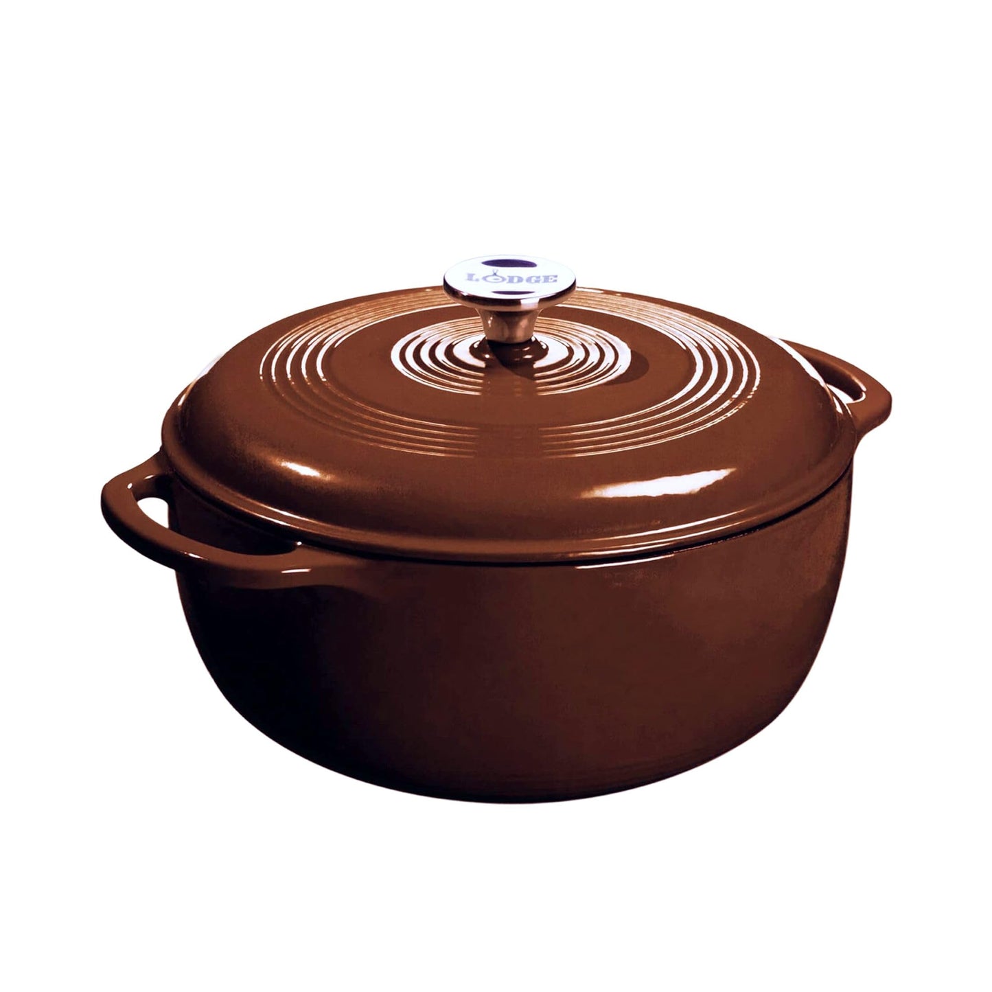 Lodge Essential Enamel Cast Iron Dutch Oven - Perfect for Bread Baking, Braising, Marinating & Slow Cooking - Features Moisture-Sealing Lid & Dual Handles - Kitchen Essentials - 6 Quarts - Burnt Sienna