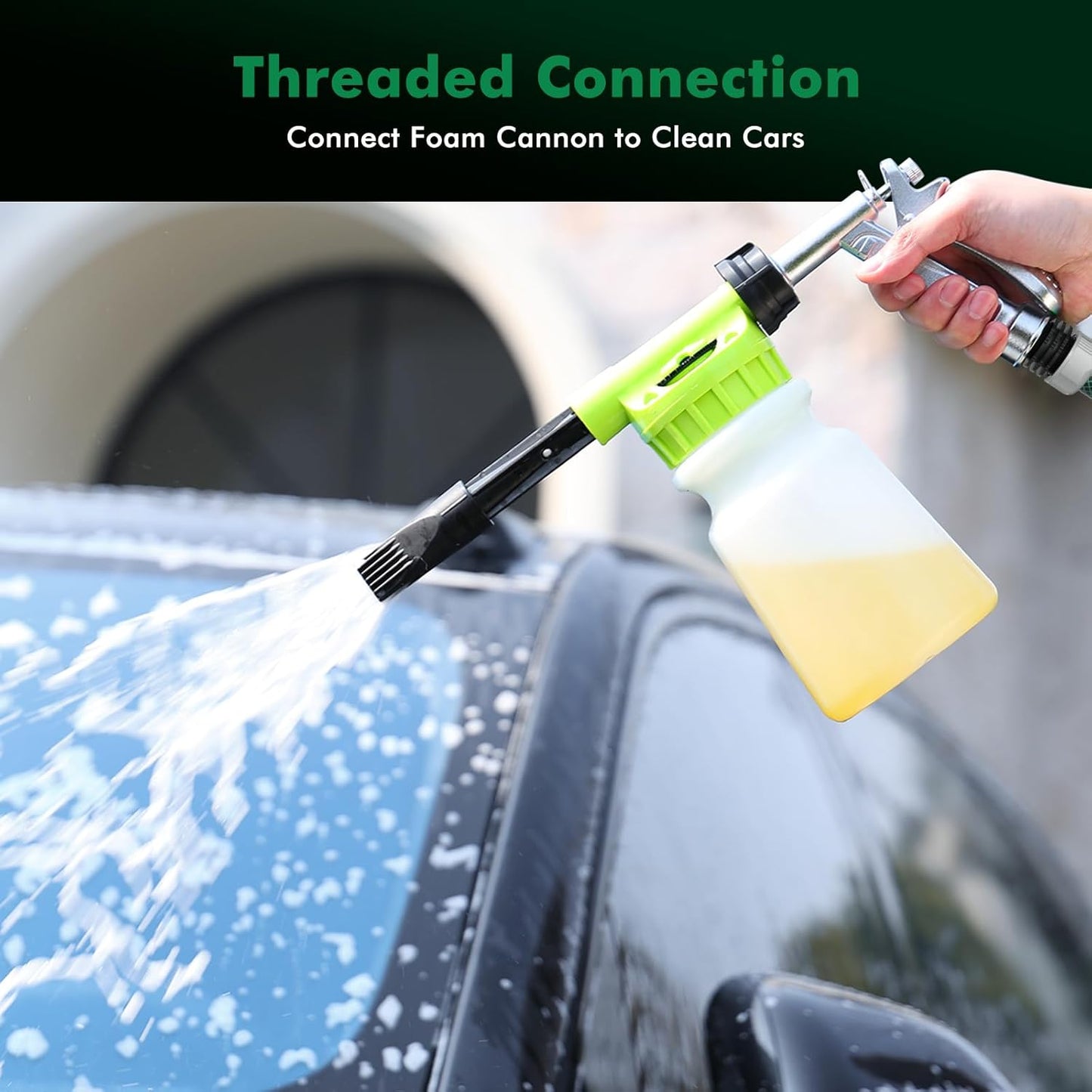 RESTMO 100% Metal Garden Hose Nozzle - Heavy Duty Zinc Alloy, Rust-Proof Chrome Plated, High Pressure Sprayer