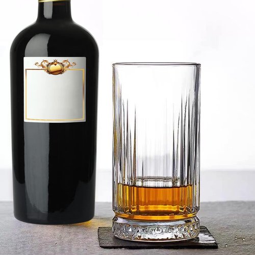 GYRUT Tall Drinking Glasses Set of 4-16oz Glass Cups for Kitchen - Elegant Highball Glassware for Water, Ice Coffee, Cocktail, Cold Beverage