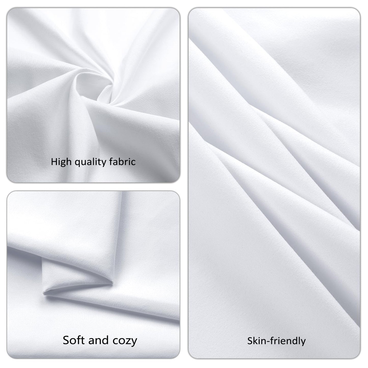 pepmily 8 Pack White Table Cloth 60x102 Inch Rectangle Tablecloths for 6 Foot Rectangle Tables, Wrinkle Resistant Washable Polyester Fabric Rectangular Table Cover for Dining Banquet Wedding Party