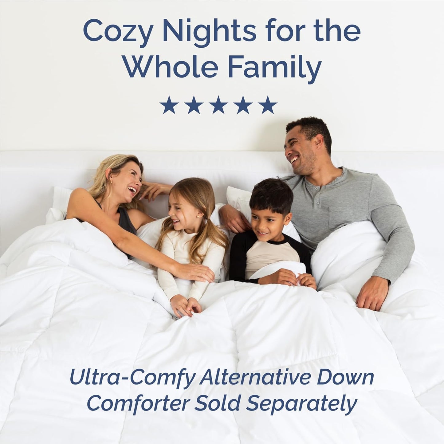 Skiennix Full Size 4-Piece Sheet Set - Comfy, Breathable & Cooling Luxury Bedding - Deep Pockets, Soft & Wrinkle-Free - Blue Heathered Design