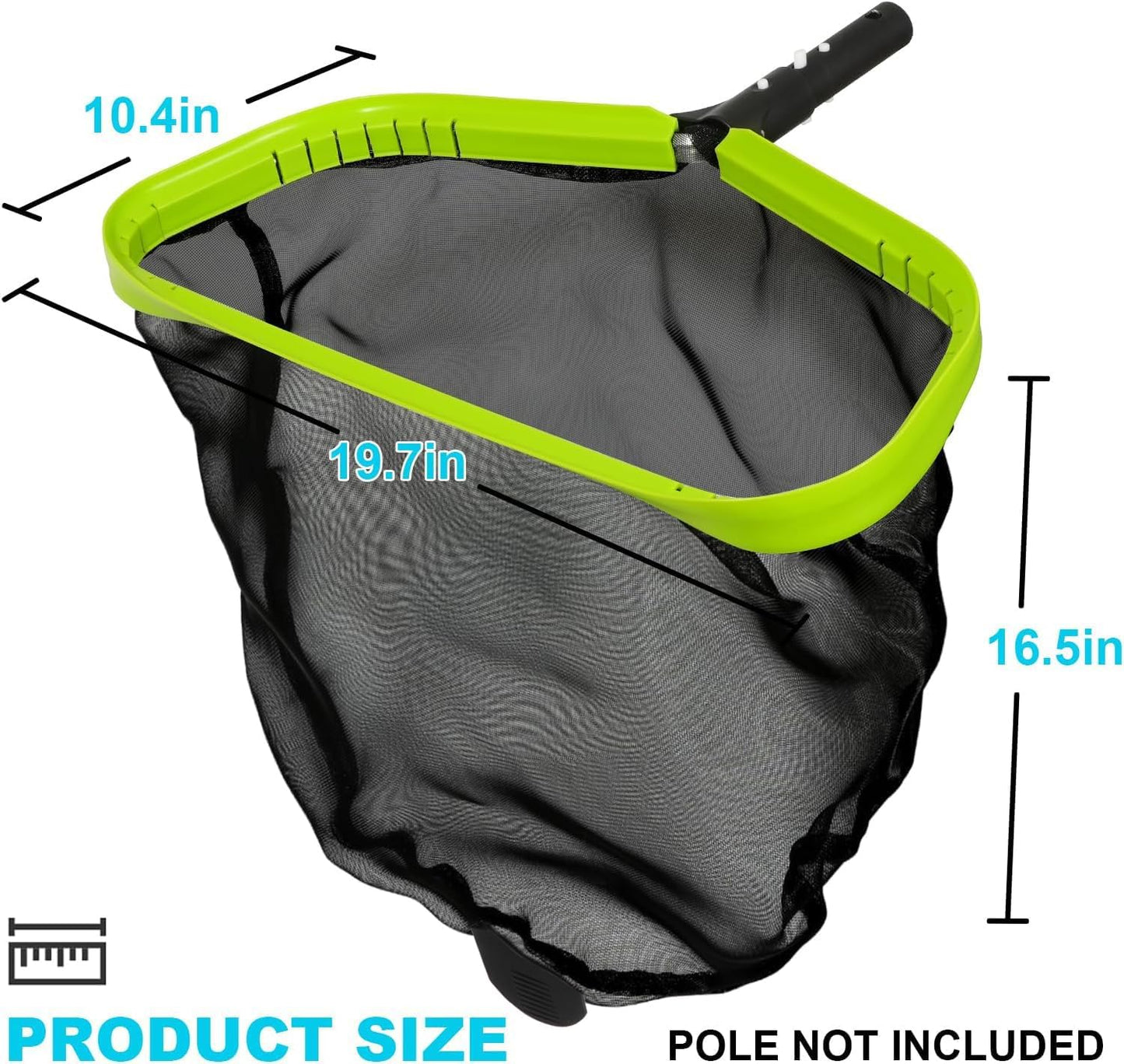 Sepetrel Pool Net - 20 Inch Heavy Duty Leaf Skimmer with Nylon Deep Bag & Aluminum Frame